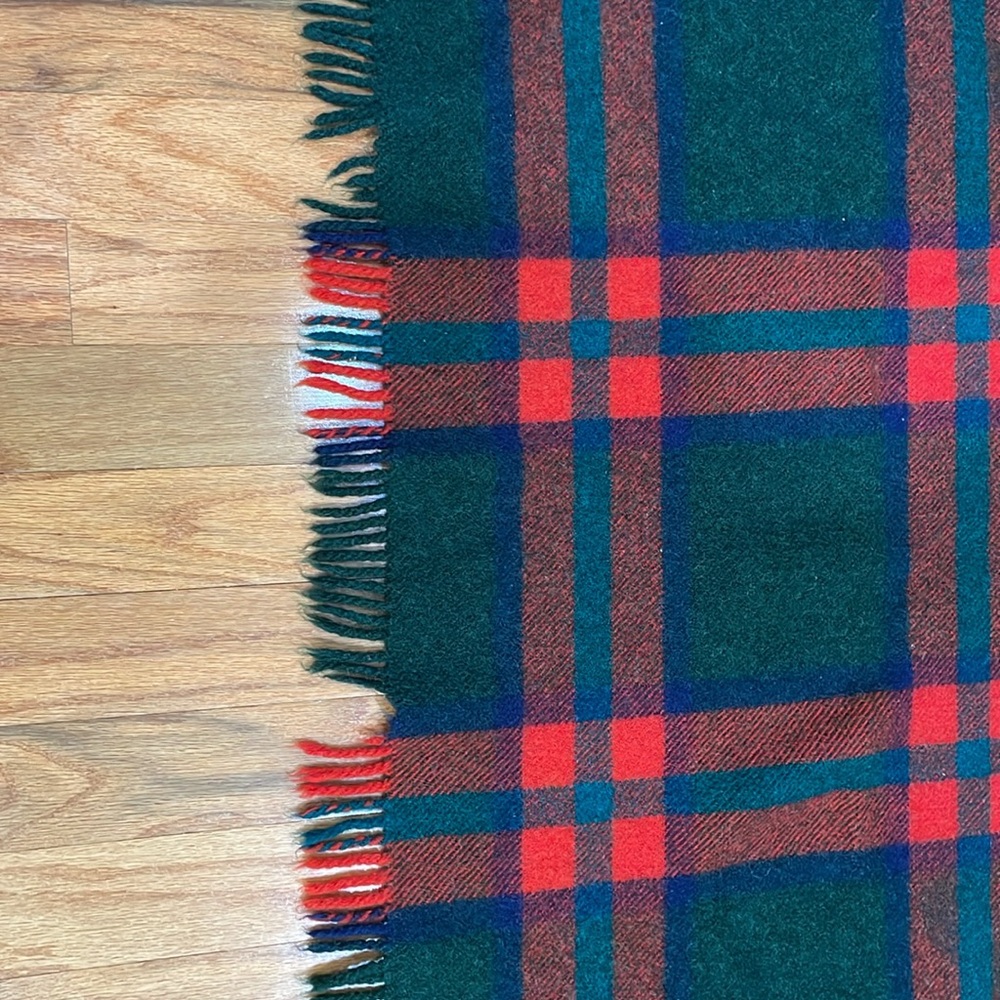 Vintage Deken Van Wyk 100% Virgin Wool Holland Plaid Wool Throw Blanket Tartan - Picture 5 of 11